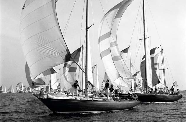 Sir Max Aitkin’s S&S-designed Roundabout in 1971. She won the Gold Roman Bowl twice in the Sixties. Photo: Beken