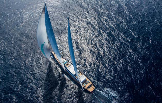 Aquijo is the world’s largest ketch, with a mainsail that can be furled or unfurled in around four seconds