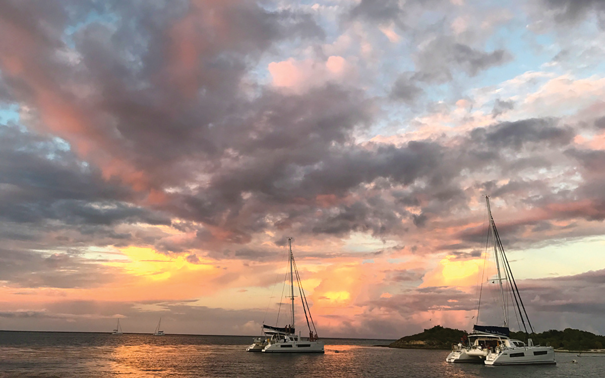 caribbean-cruising-chris-draper-family-anchorage-sunset