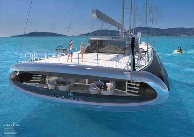 The newly announced Endurance concept design is a 114m four-masted explorer design with a 6,000 mile range under power