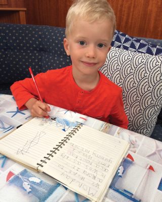 home-schooling-at-sea-diary-credit-Kate-Hall