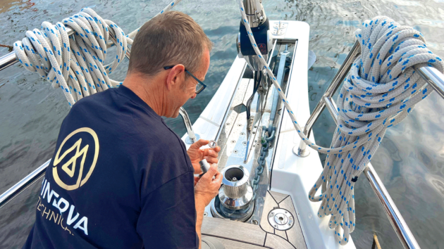 Windlass maintenance.