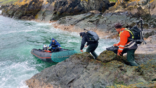 Landing was usually a slippery affair and often requiring a jump on the heave to make it back into the dinghy.