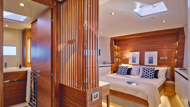 The enormous owner’s suite brings superyacht status