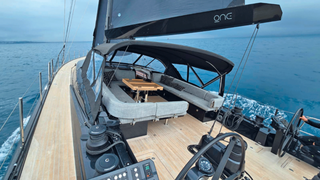 The huge cockpit
